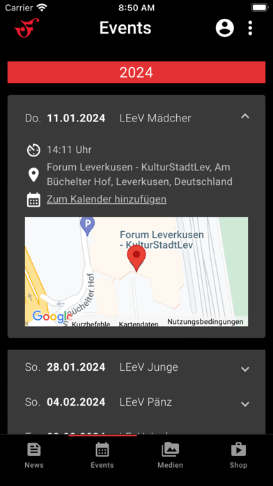 Rote Funken Leverkusen Screenshot