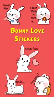 bunny love - wastickers iphone screenshot 1