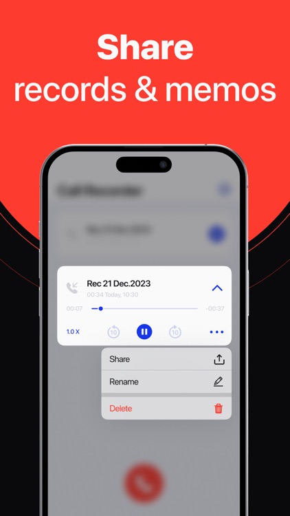 The Voice Recorder, Call Мемоs screenshot-4