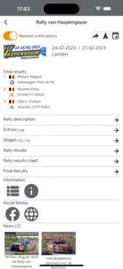 Rally Results screenshot #2 for iPhone