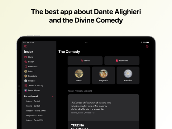 The Divine Comedy Eng-Ita iPad app afbeelding 1