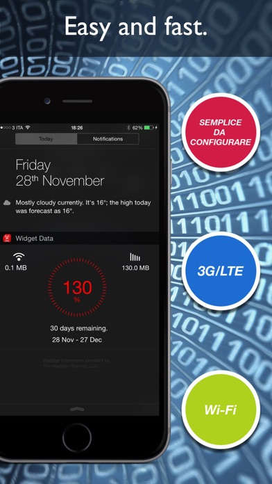 Widget Data Cellular Screenshot