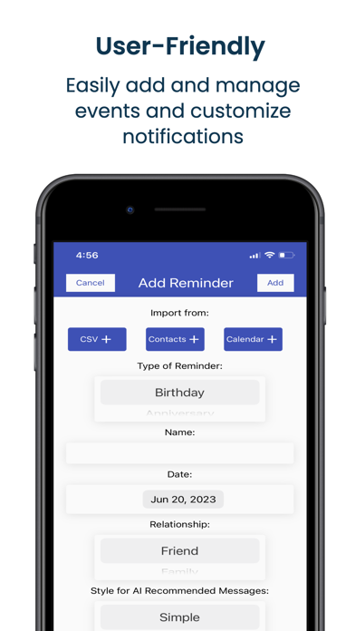 Birthday AI Reminders & Cards Screenshot