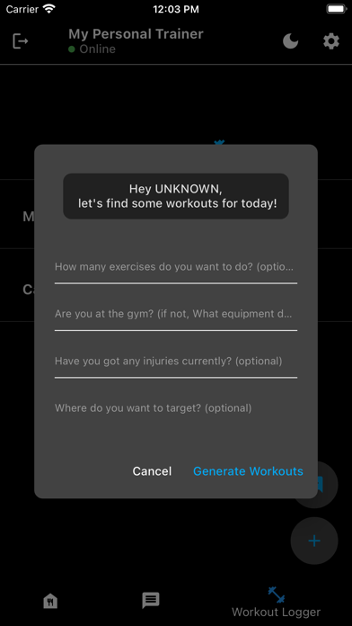 My Personal Trainer - AI Screenshot
