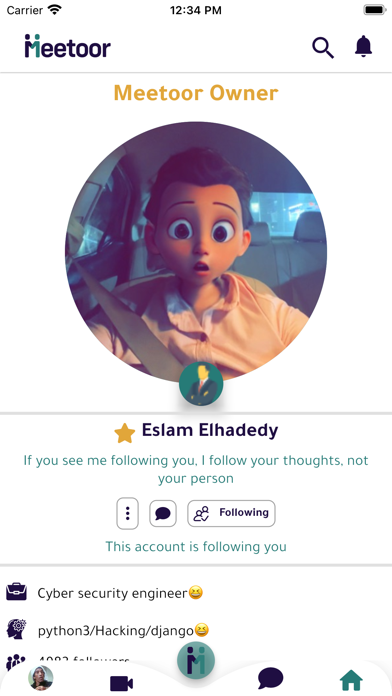 Meetoor app Screenshot