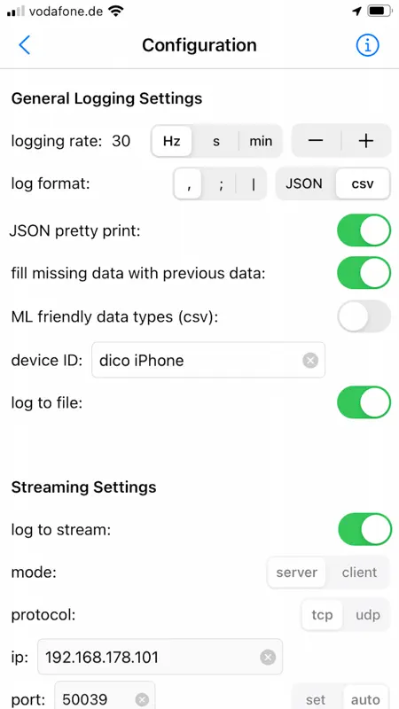 SensorLog screenshot 3 of 10