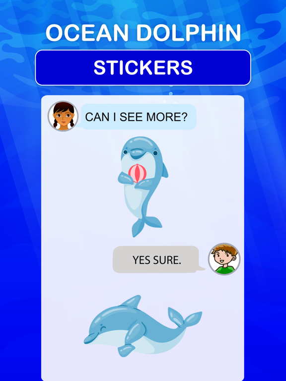 Ocean Dolphin Stickersのおすすめ画像3