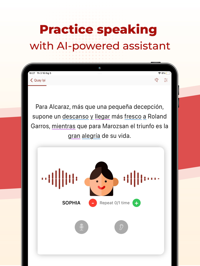 TODAI Learn Spanish by news