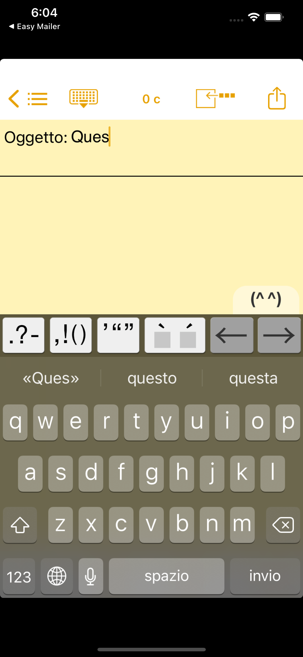 Easy Mailer Italian Keyboard