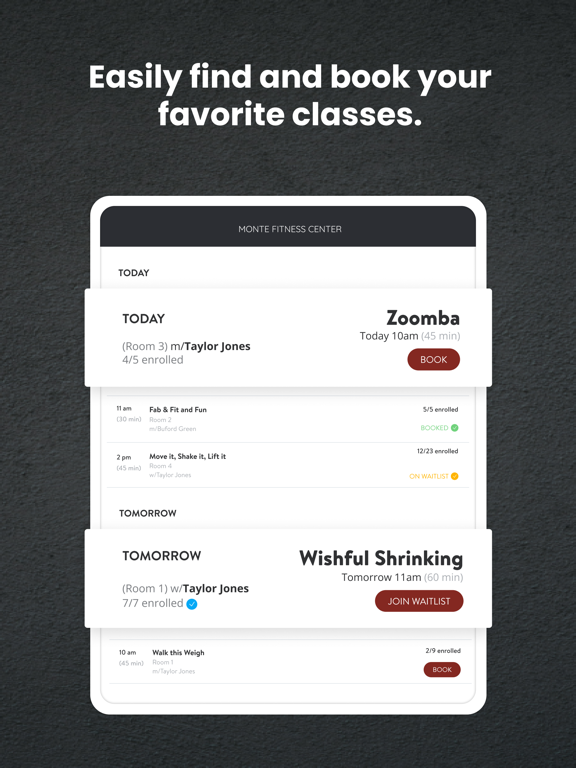Monte Fitness Center iPad screenshot 8 - Health & Fitness app