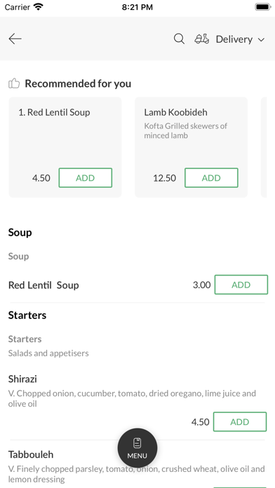 Shiraz Restaurant  Swansea Screenshot