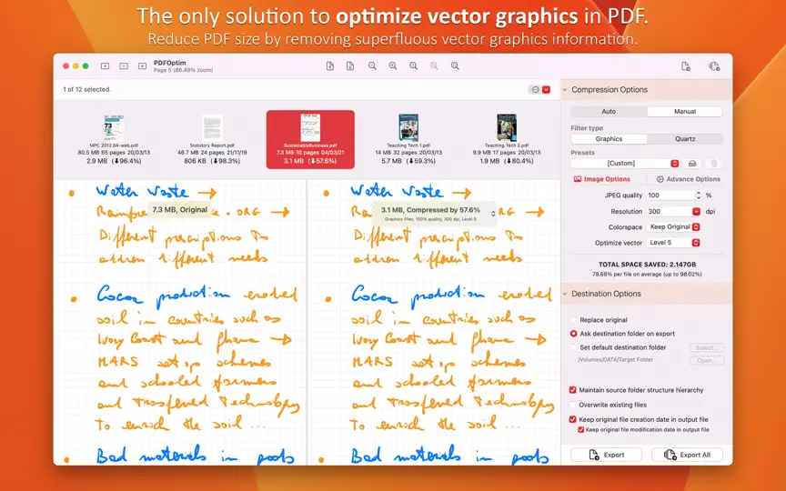 Screenshot von PDFOptim - The PDF Compressor auf dem iPhone 4