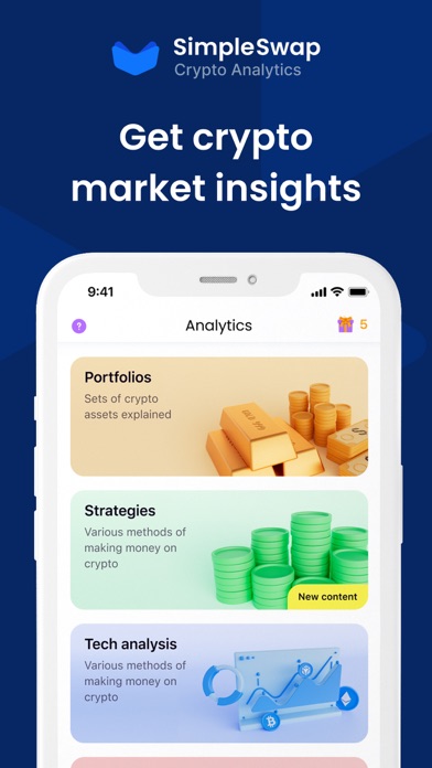 SimpleSwap:Crypto Analytics Screenshot