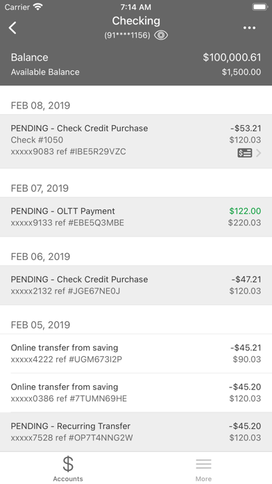 Reliance Federal Credit Union Screenshot