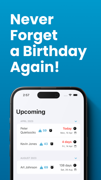 Birthday Reminders by DACCAA Screenshot