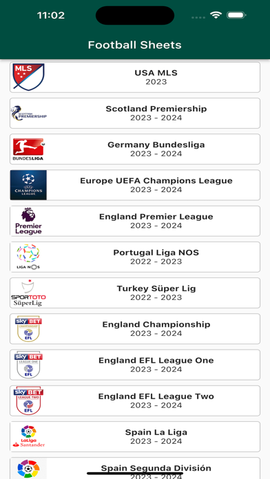 Football Betting Sheet Screenshot