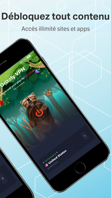 Screenshot #2 pour Grizzly VPN: Rapide & Illimité