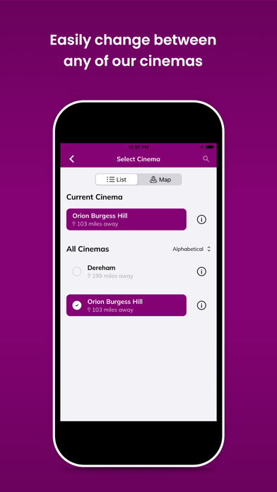 Orion Cinemas UK Screenshot