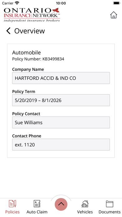 Ontario Insurance Network Screenshot