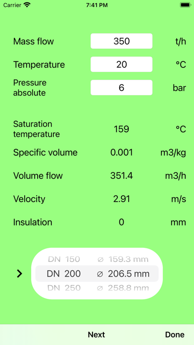 Pipe Calculator Screenshot