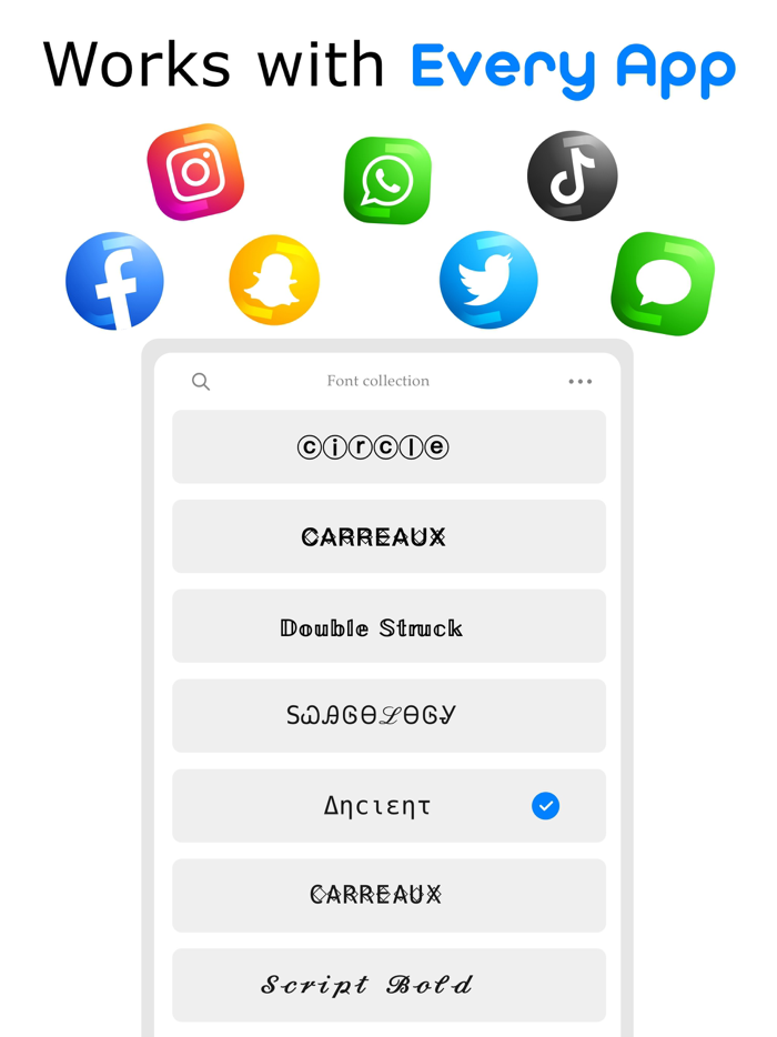 Font KeyboardFancy Text and Gif