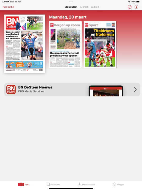 BN DeStem - Digitale krant iPad app afbeelding 1