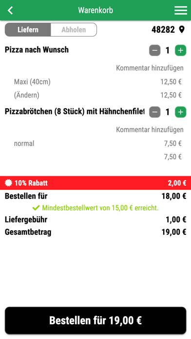 Pizzeria Italiana Emsdetten Screenshot