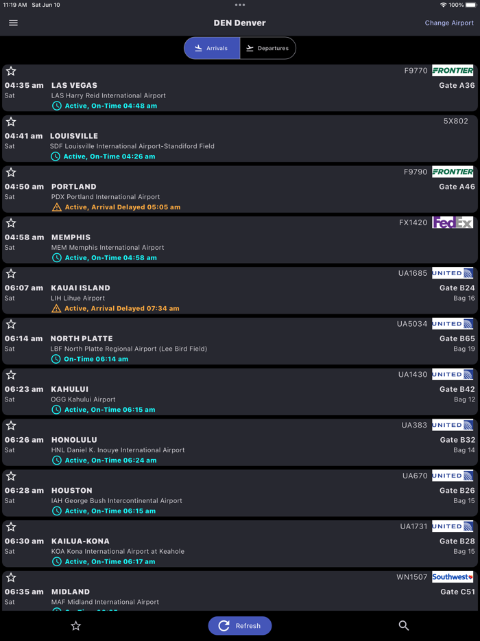 Denver Airport Flight Info