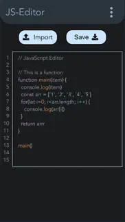 javascript editor - js editor iphone screenshot 1