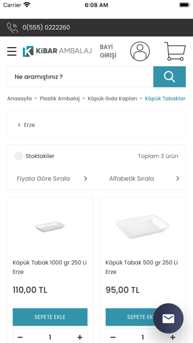 Kibar Ambalaj Mobil Screenshot