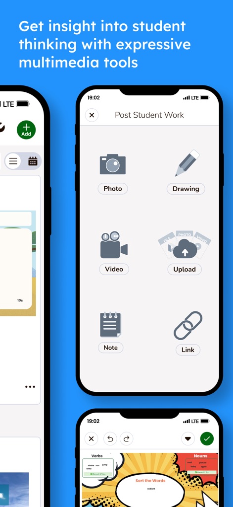 Seesaw - 生徒は様々なメディア形式で学習成果を記録し、自己の思考を表現できます。写真やビデオをアップロードするオプションと、手描きでアイデアを視覚化するツールが提供されています。