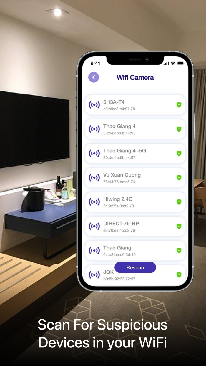 Hidden Camera Finder for room
