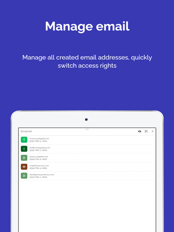 Temp Mail by tmailor.com iPad screenshot 3 - Utilities app