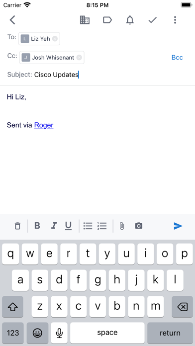 Roger: Email for Managers Screenshot