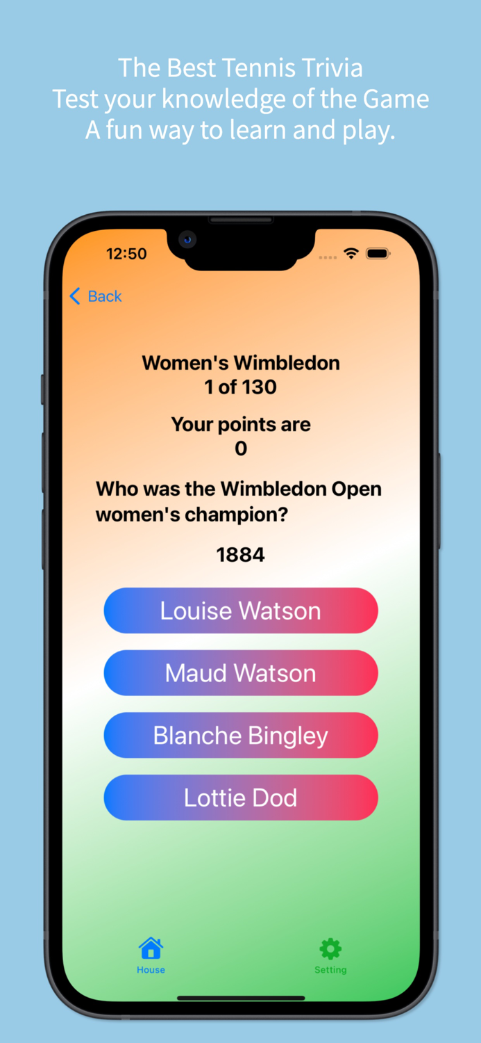 Best tennis league trivia