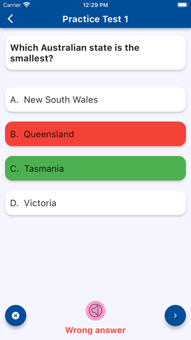 Australian Citizenship Test Qu Screenshot