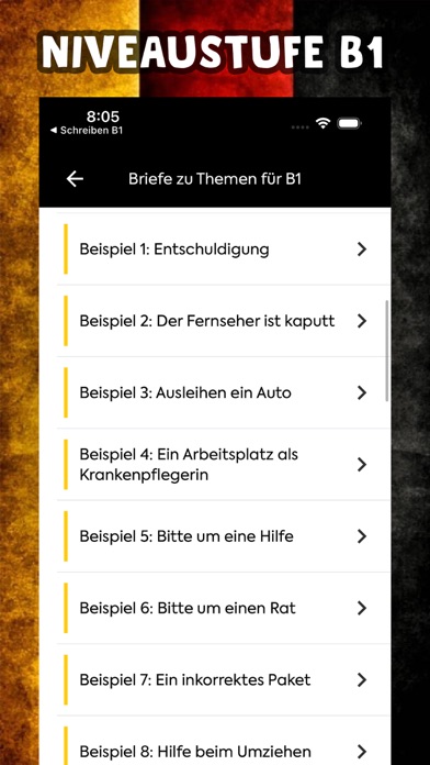 Screenshot #2 pour Brief schreiben Deutsch B1