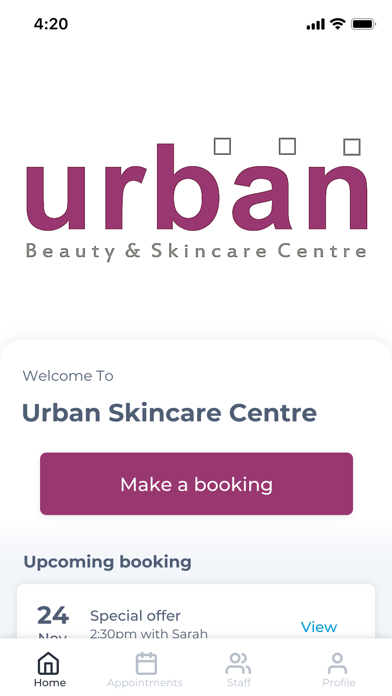 Urban Beauty & Skincare Centre Screenshot