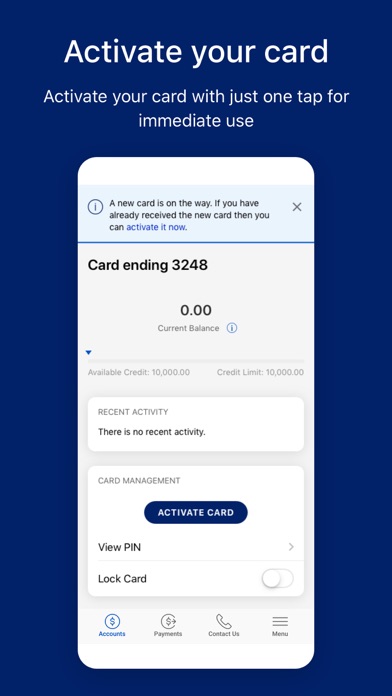 BofA Global Card Access Screenshot