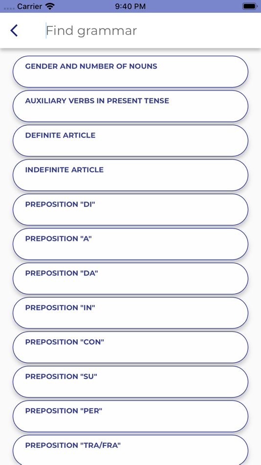 #5. Italian GrammarーLessons・Tests (iOS) 由: PORO Studio