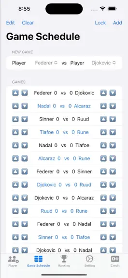 Game screenshot Tennis Game Scheduler hack