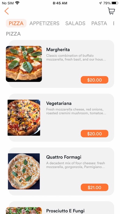 Bocconcini Restaurant Screenshot