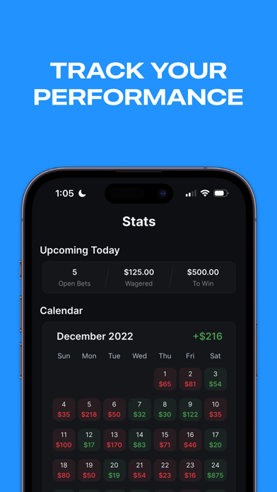 Sports Bet Tracker Screenshot