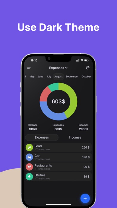Budget Planner App: Up! Screenshot
