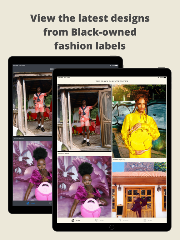 The Black Fashion Finder iPad screenshot 1 - Lifestyle app