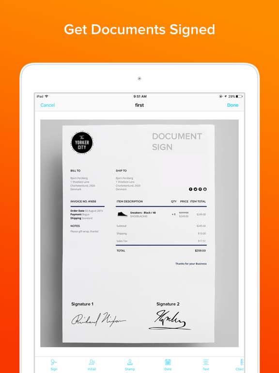 Signature Maker & Esign Now iPad screenshot 4 - Productivity app