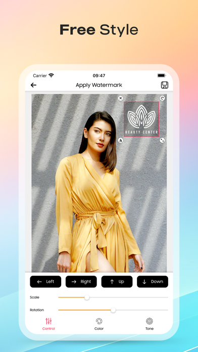Watermark: Logo, Text on Photo Screenshot