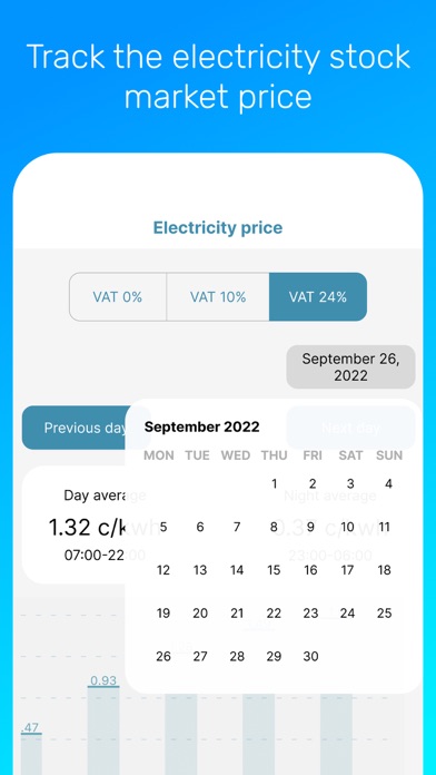 Electricity price Screenshot