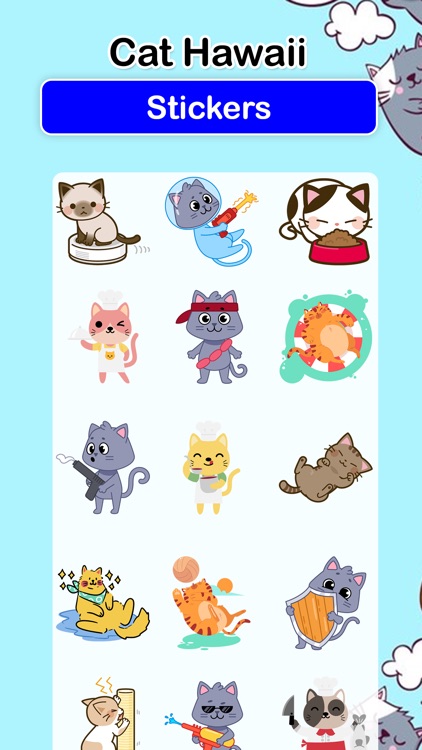 Cat Hawaii Stickers