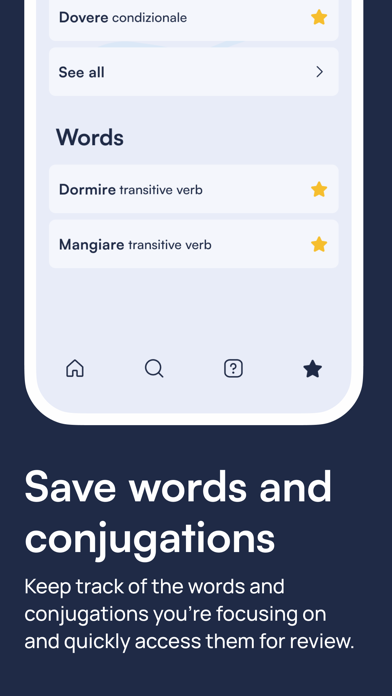 Vurbit · Italian Conjugations Screenshot